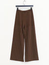 SWAYING 25 Fall/Winter Collection: Beaded Embroidery Cashmere Straight-Leg Pants SW-SW25AW3B20C3S2-KF (Coffee)